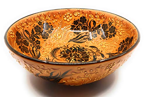 7x Ceramic Bowls Set Large & Small Handmade Turkish Pottery
